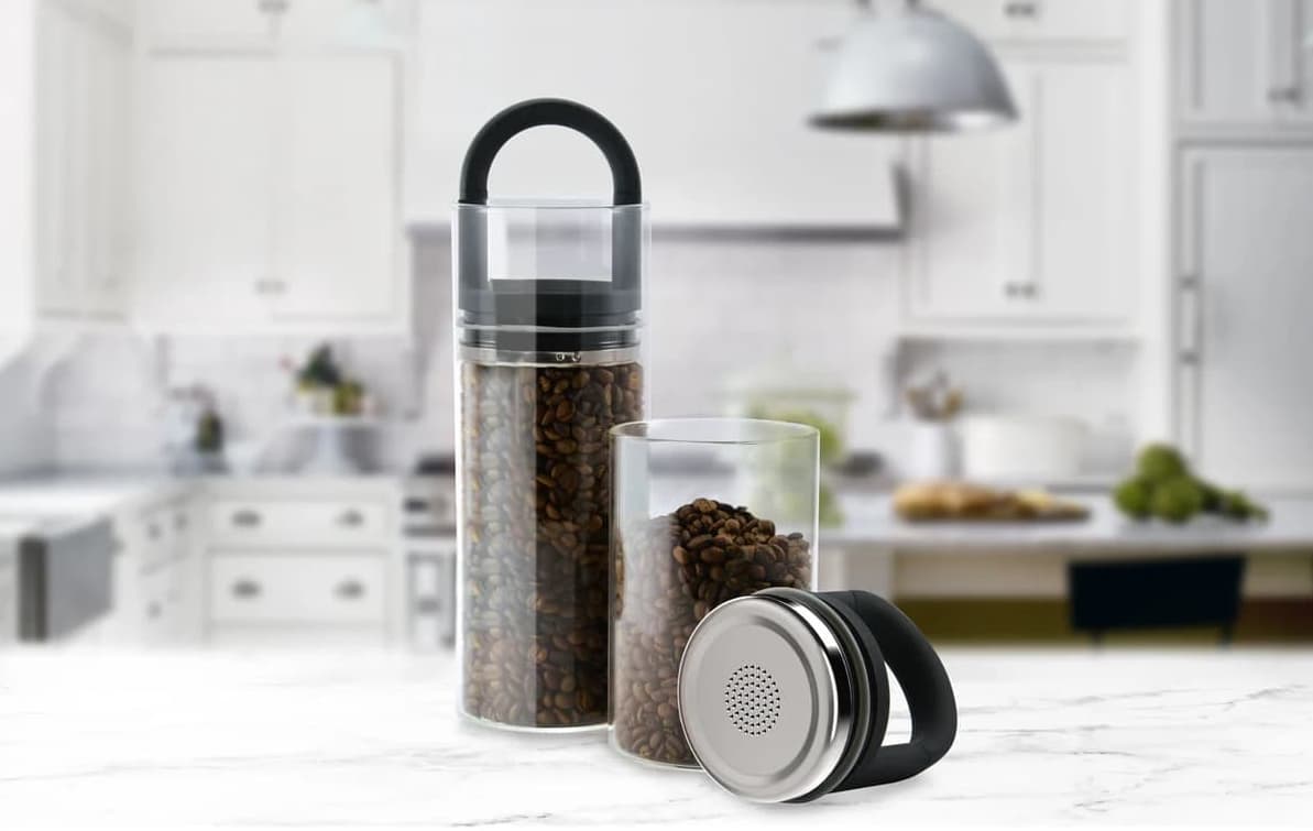 プレパラ コーヒーキャニスター真空保存容器