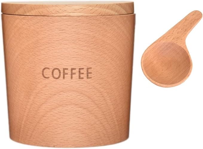 籐芸 TOUGEI 木のコーヒーキャニスター